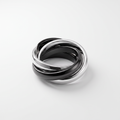 Black Tone Triple Band Ceramic Ring