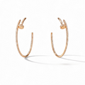 Large Juste Un Clou Paved Hoop Earrings