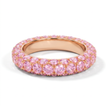 Rose Tone Pink Crystal Eternity Band Ring