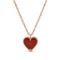 Sweet Alhambra Carnelian Heart Motif Necklace