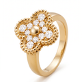 Vintage Alhambra Diamond Clover Ring
