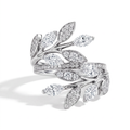 Victoria Full Diamond Vine Bypass Pavé Ring