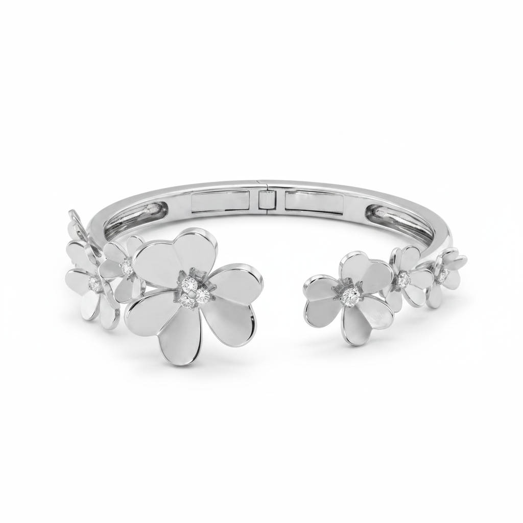 7 Frivole Flowers Open Bracelet