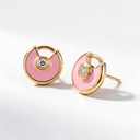 Amulette de Pink Stud Earrings