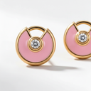 Amulette de Pink Stud Earrings