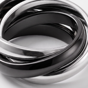 Black Tone Triple Band Ceramic Ring