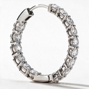 Classic Hoop In White Full Diamond Earrings