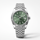 Datejust Classic Green Dial Oystersteel And White Gold Men's Watch | RL 41 126334