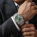 Datejust Classic Green Dial Oystersteel And White Gold Men's Watch | RL 41 126334