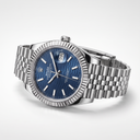 Datejust Oystersteel Bright Blue Fluted Dial Men's Watch | RL 41 126334