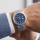 Datejust Oystersteel Bright Blue Fluted Dial Men's Watch | RL 41 126334