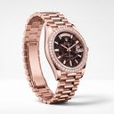 Day-Date Eisenkiesel Diamond Dial Everose Gold President Band Men’s Watch | RL 40 228345RBR