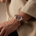 Day-date Everose Gold  President Chocolate Dial Leather Strap Men’s Watch | RL 38 128135