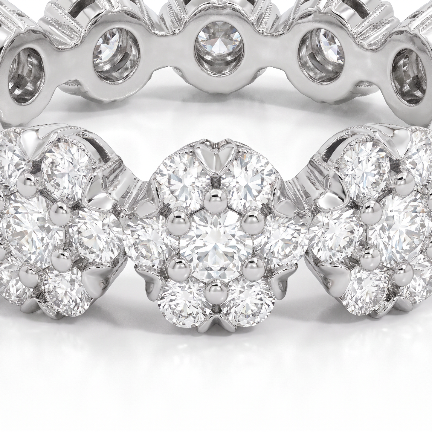 Diamond Floral Eternity Ring