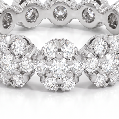 Diamond Floral Eternity Ring