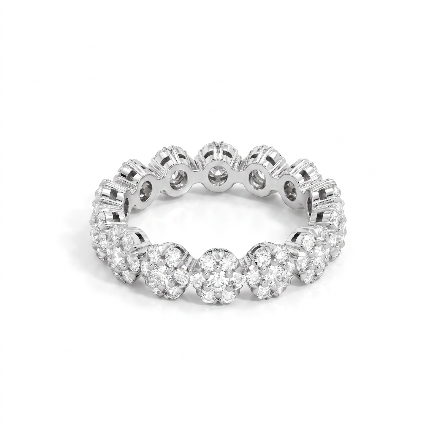 Diamond Floral Eternity Ring