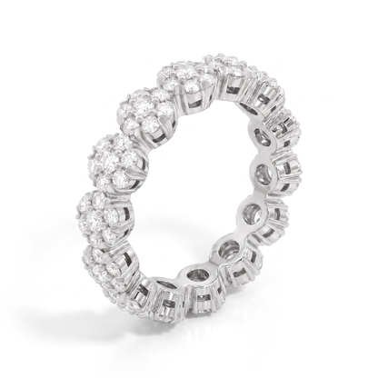 Diamond Floral Eternity Ring