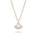 Divas Dream Pearl And Diamond Fan Drop Necklace