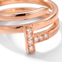 Double Wrap T Pavé Ring