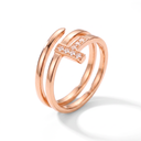 Double Wrap T Pavé Ring