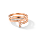 Double Wrap T Pavé Ring