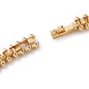 Gold Tone Clash De Stud Link Flexible Necklace