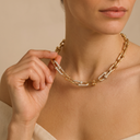 HardWear Graduated Link Gold Paved Diamond Necklace
