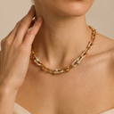 HardWear Graduated Link Gold Paved Diamond Necklace