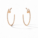 Large Juste Un Clou Paved Hoop Earrings