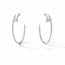 Large Juste Un Clou Paved Hoop Earrings