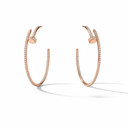 Large Juste Un Clou Paved Hoop Earrings