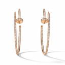 Large Juste Un Clou Paved Hoop Earrings