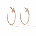 Large Juste Un Clou Paved Hoop Earrings