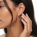 Large Juste Un Clou Paved Hoop Earrings