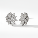 Lotus One Flower Stud Full Diamond Earrings