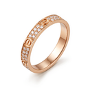 Love 2 Row Pavé Slim Ring