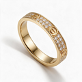 Love 2 Row Pavé Slim Ring