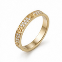 Love 2 Row Pavé Slim Ring