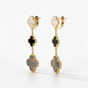 Magic Alhambra 3 Mother Of Pearl Motifs Drop Earrings