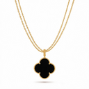 Magic Alhambra Black Onyx Clover 1 Motif Necklace