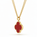Magic Alhambra Carnelian Clover 1 Motif Necklace