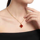 Magic Alhambra Carnelian Clover 1 Motif Necklace