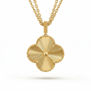 Magic Alhambra Guilloché Clover 1 Motif Long Necklace