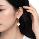 Magic Alhambra Pearl Clover Drop Earrings