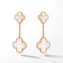 Magic Alhambra Pearl Clover Drop Earrings