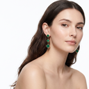 Magic Clover 3 Motifs Malachite Drop Earrings