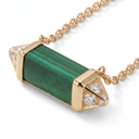 Medium Les Berlingots De Malachite And Diamond Pendant Necklace