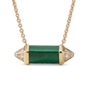 Medium Les Berlingots De Malachite And Diamond Pendant Necklace