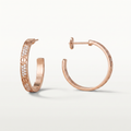 Medium Love 2 Row Pavé Hoop Earrings
