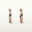 Medium Love 2 Row Pavé Hoop Earrings